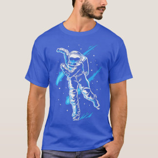 Ice Skaten Astronaut Ice Skate Funny Ice Skater T-Shirt