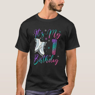 Ice Skaten Birthday Girl 1 Jahr alt ist mein 1. B T-Shirt