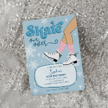 Ice Skaten Birthday Invite Winter Skate Party