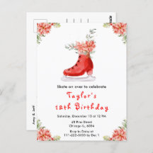 Ice Skaten Birthday Party Red