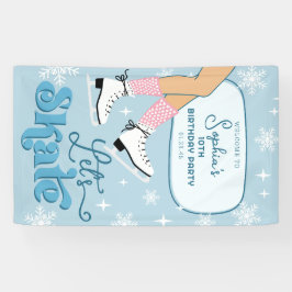 Ice Skaten Birthday Winter Skate Party Willkommen Banner