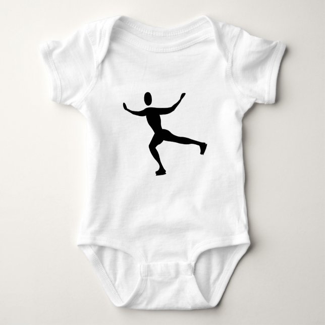 Ice Skaten - Black Baby Strampler (Vorderseite)