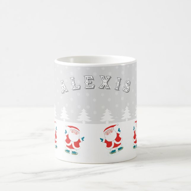 Ice Skaten Christmas Kaffeetasse (Mittel)