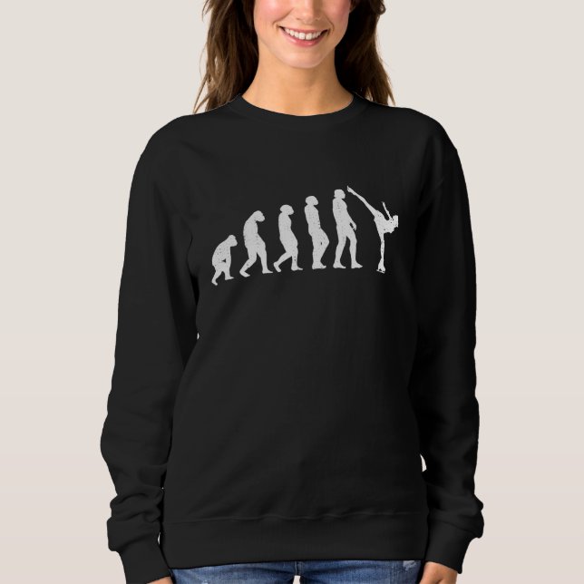 Ice Skaten Evolution Skate Wintersport Abbildung S Sweatshirt (Vorderseite)