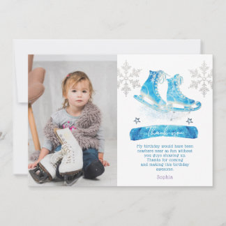 Ice Skaten Foto Geburtstag Vielen Dank Dankeskarte