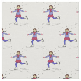 Ice Skaten Girl Abbildung Skater Stoff