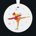 Ice Skaten Girl Cartoons Ornament<br><div class="desc">Dieser Cartoon ist das ideale Geschenk für jeden oder auch für sich selbst! Dieses Produkt ist vollständig anpassbar. Sie können Ihren eigenen Text hinzufügen und die Hintergrundfarbe auswählen! Klicken Sie einfach auf "Anpassen",  dann auf "Text hinzufügen" oder "Hintergrund bearbeiten"! Dieses Design ist auch auf vielen anderen Produkten erhältlich.</div>