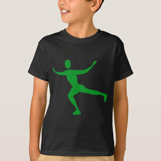 Ice Skaten - grün T-Shirt (Vorderseite)
