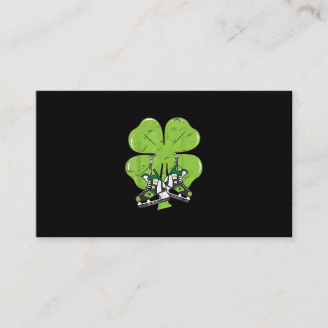 Ice Skaten Hockey St Patricks Day Liebe Goalie Visitenkarte (Vorderseite)
