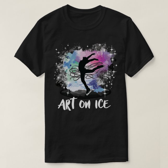 Ice Skaten Ice Skater Abbildung Skaten Speed Skati T-Shirt (Design vorne)