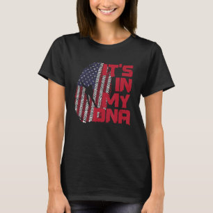 Ice-Skaten in dna Fingerprint American Patriot 4t T-Shirt