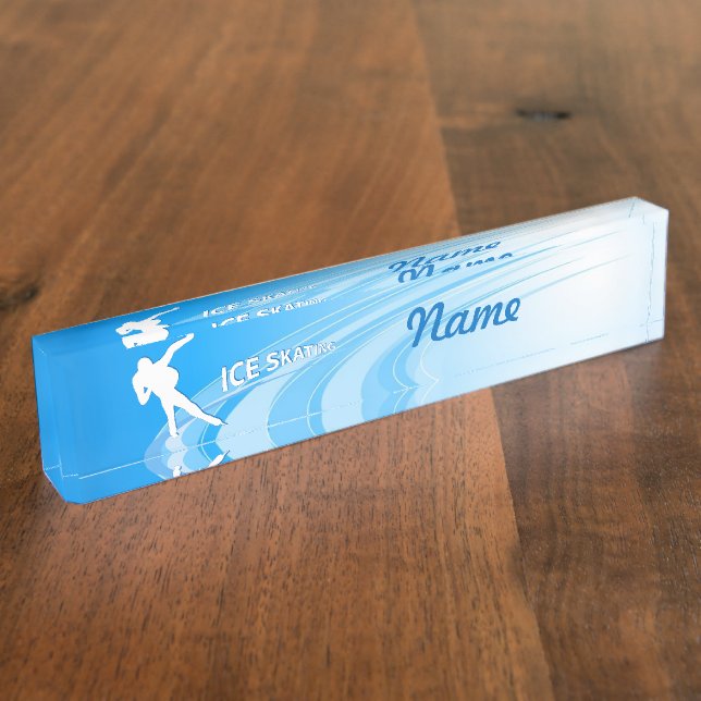 Ice Skaten Namensplakette (Seite)