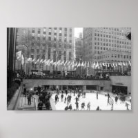 Ice Skaten NYC Rockefeller Center, Black & White