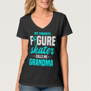 Ice Skaten Oma Skater Ice Skate Abbildung Skati T-Shirt