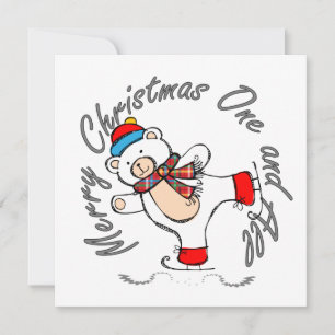 Ice Skaten Polar Bear Weihnachten