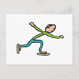 Ice Skaten Postkarte