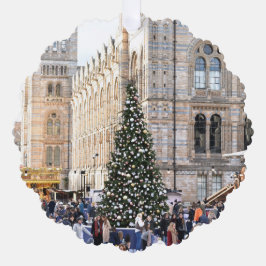 Ice Skaten Rink Christmas Tree London UK Foto Ornament Karte