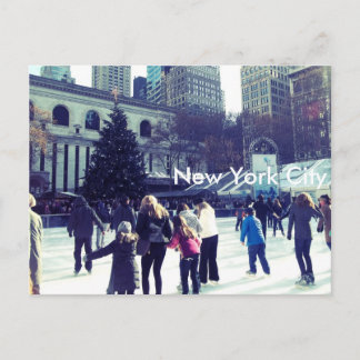 Ice Skaten Rink im Bryant Park, New York City Postkarte