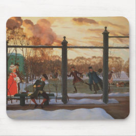 Ice Skaten Rink im Winter (von Konstantin Somov) Mousepad