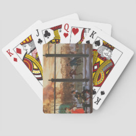 Ice Skaten Rink im Winter (von Konstantin Somov) Spielkarten