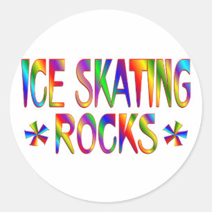 ICE SKATEN ROCKS RUNDER AUFKLEBER