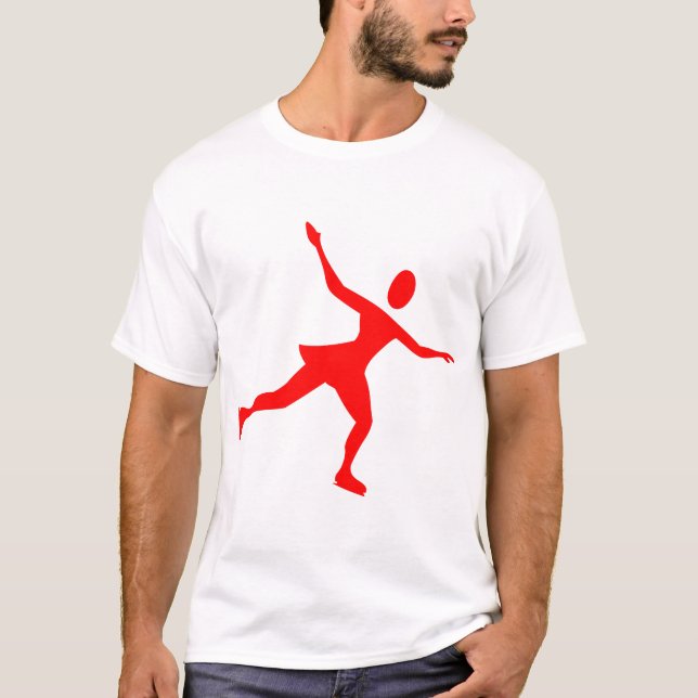 Ice Skaten - Rot T-Shirt (Vorderseite)