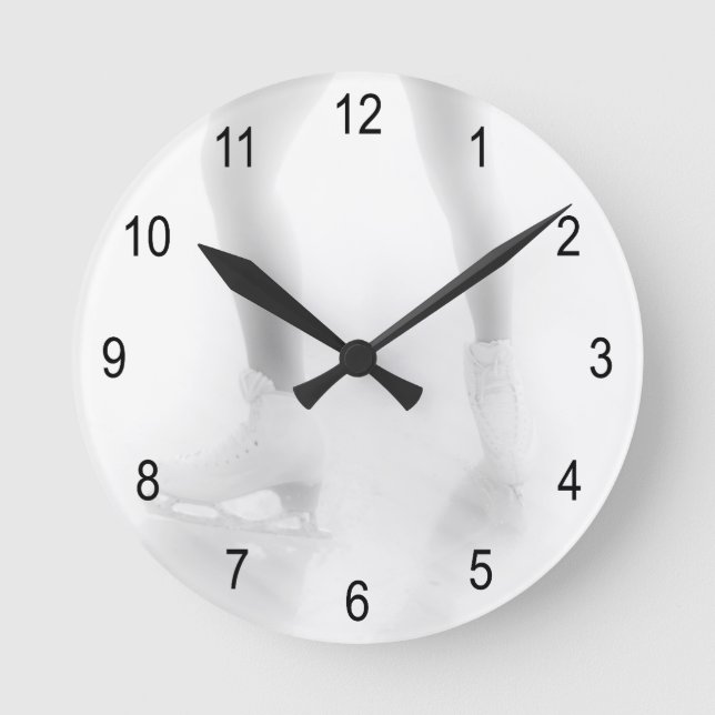 Ice Skaten Runde Wanduhr (Vorderseite)