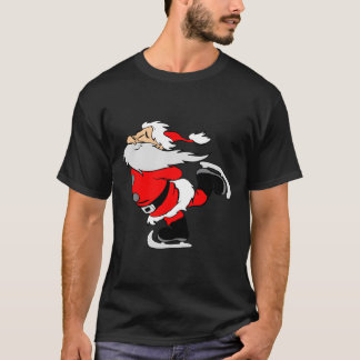 Ice Skaten Santa Claus Funny Christmas Geschenk T-Shirt