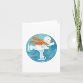 Ice Skaten Snowman Einladung