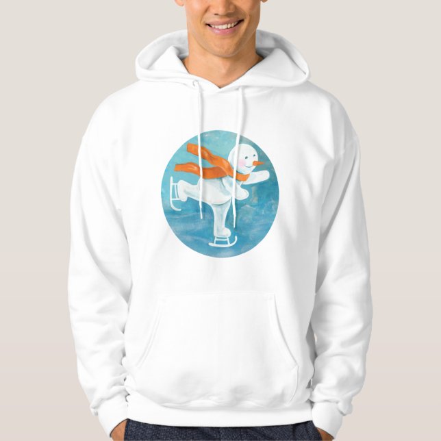 Ice Skaten Snowman Hoodie (Vorderseite)