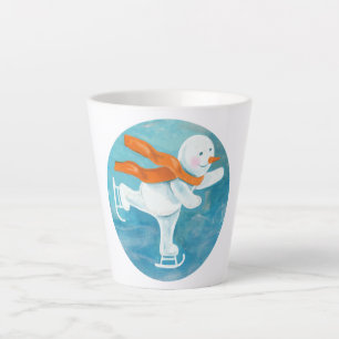 Ice Skaten Snowman Milchtasse
