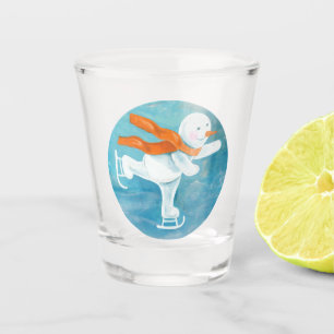Ice Skaten Snowman Schnapsglas