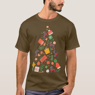 Ice Skaten Weihnachtsbaum Xmas Skaters Funny Wint T-Shirt