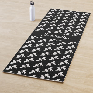 Ice Skaten Yoga Mat Skate Muster Schwarz-weiß Yogamatte