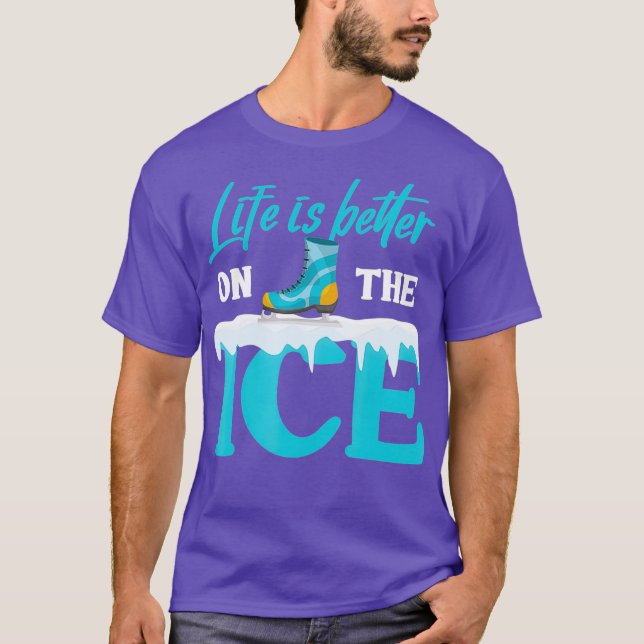 Ice Skater Funny Ice Tanzangebot Ice Skaten T-Shirt (Vorderseite)
