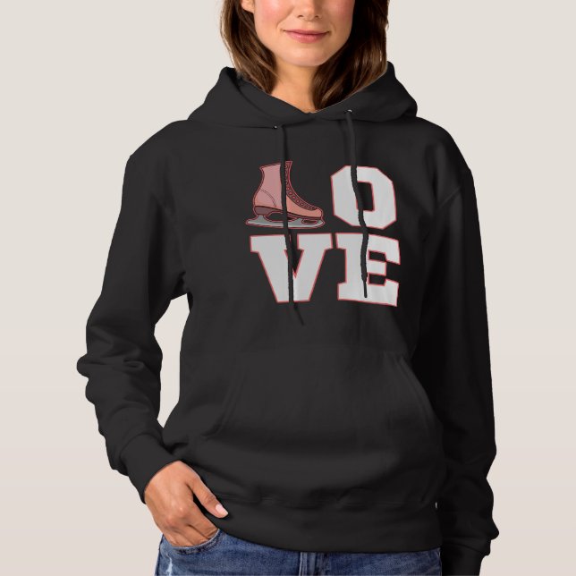 ICE SKATER LIEBE Abbildung Skaten-Geschenk Ice-Ska Hoodie (Vorderseite)