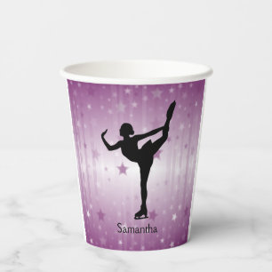 Ice Skater Stars Design Paper Cup Pappbecher