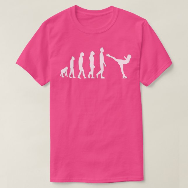 Ice skating figure skating ice dancer evolution T-Shirt (Design vorne)