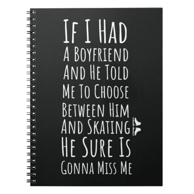 Ice Skating Gifts For Teen Girls Skater Winter Notizblock (Vorderseite)