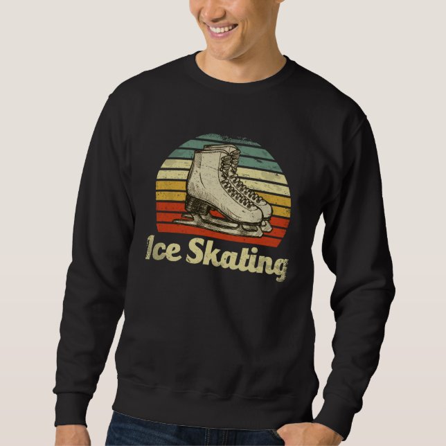Ice Skating Ice Skates Sweatshirt (Vorderseite)