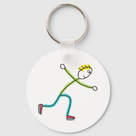 Ice Skating Stickman Schlüsselanhänger