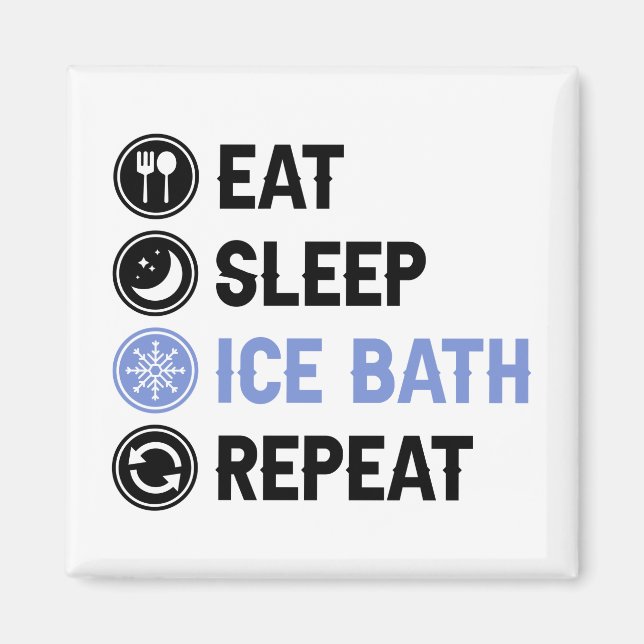 Ice Sleep Ice Bath Wim Hof Kalte Dusche Iceman Magnet (Vorne)