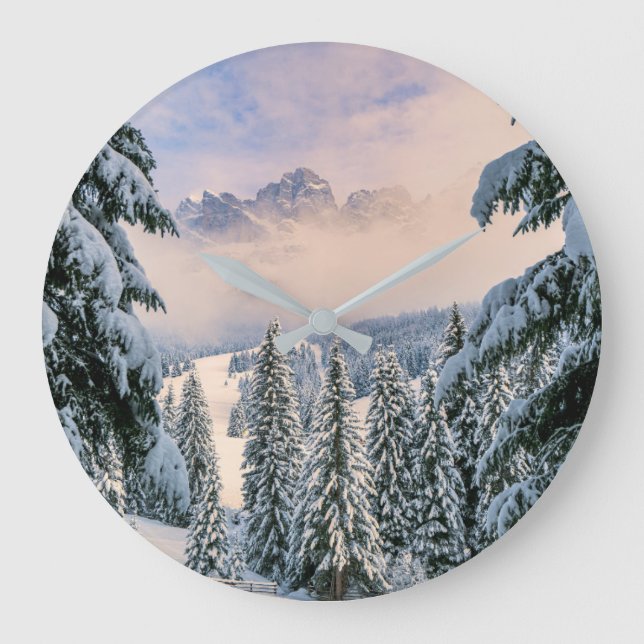 Ice & Snow | Rosengarten, Germany Große Wanduhr (Vorderseite)