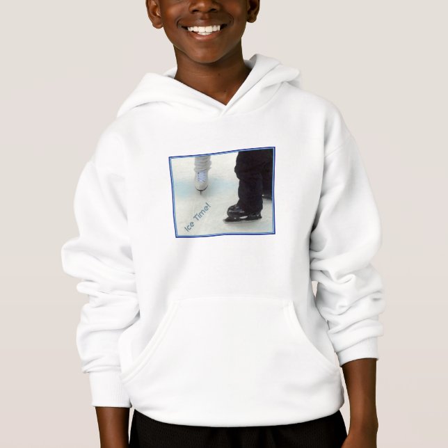 'Ice Time' Kid's Hoodie Sweatshirt (Vorderseite)