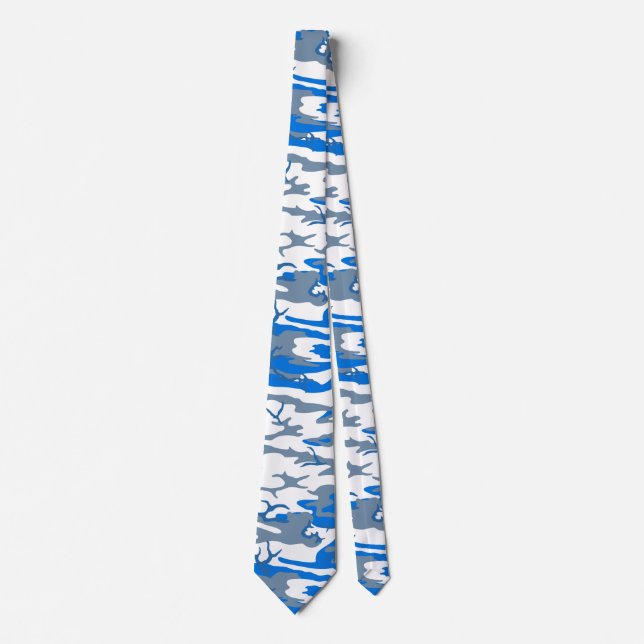 Ice Water Blue Camouflage Krawatte (Vorderseite)