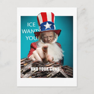 ICE will Ihre Waffen Postkarte