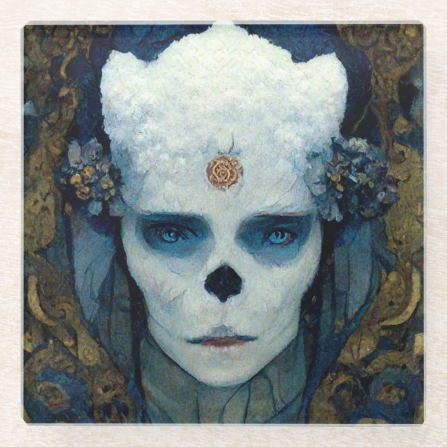 Ice Witch Fantasy Sci-Fi Kunst Glasuntersetzer (Vorderseite)