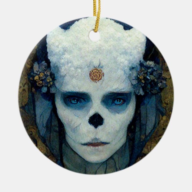 Ice Witch Fantasy Sci-Fi Kunst Keramik Ornament (Vorne)
