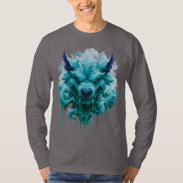 Ice Wolf Fantasy Langarmshirt T-Shirt