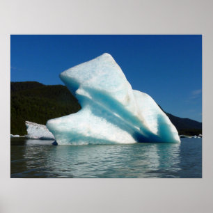 Iceberg am Mendenhall See in Alaska Poster